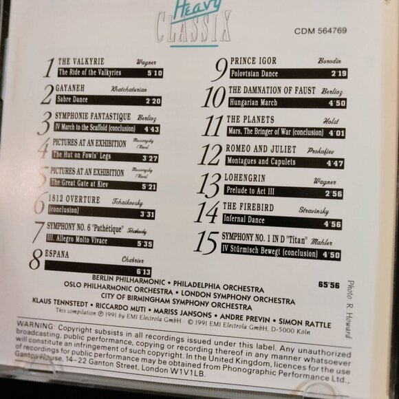 Heavy Classix Classical Romantic Opera Various Orchestras 1991 CD - Picture 4 of 5